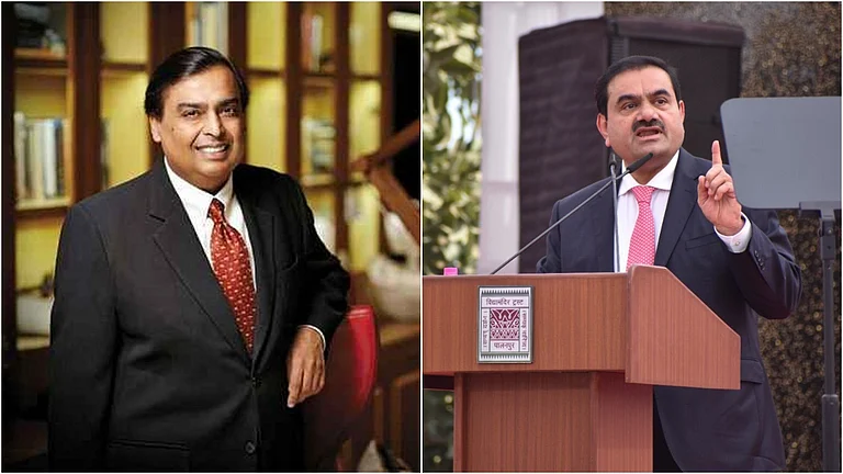 Gautam Adani (R) has replaced Mukesh Ambani to become the richest Indian | - File Image/X@gautam_adani